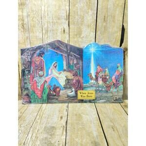 Vtg Standard Publishing Birth Of Christ Nativity Scene Jigsaw Christmas